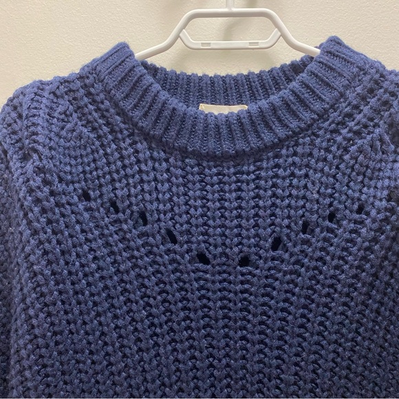 Chunky knit navy blue sweater - Picture 2 of 3